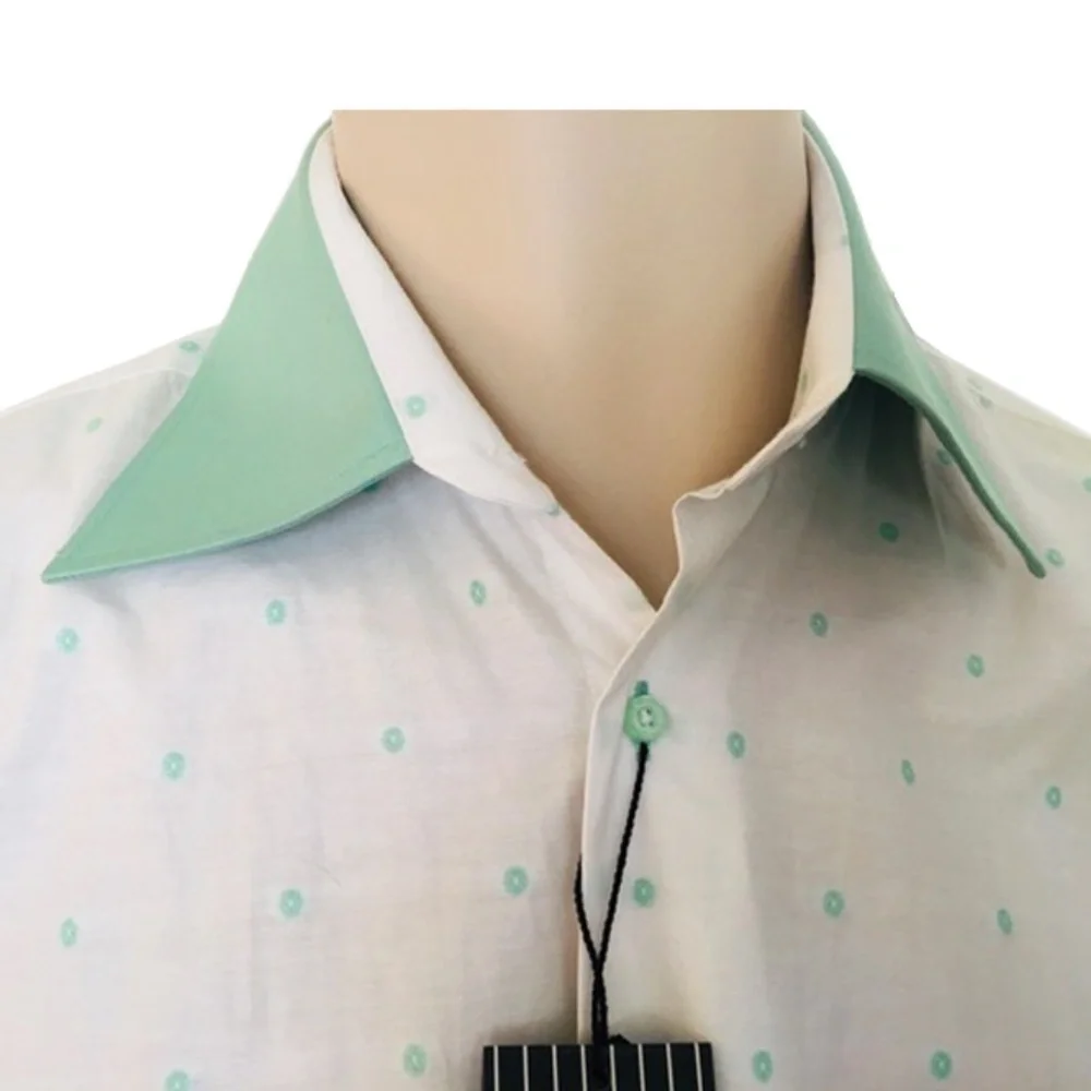 Vintage EMILIO Santini Milano shirt Men's Long sleeves M L NWT European Italy - Picture 3 of 9